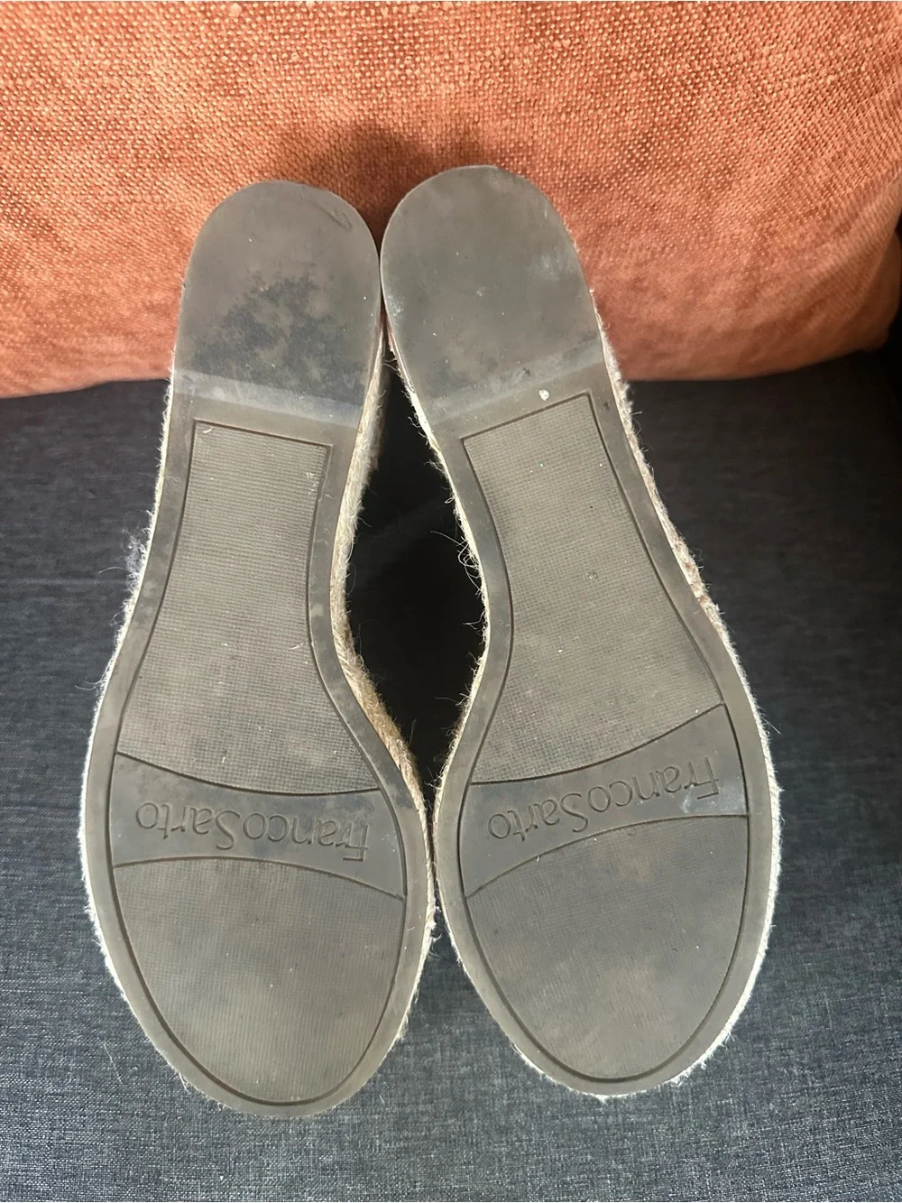 Franco Sarto Rose Gold Wedge Espadrille Sandals with Ankle Strap